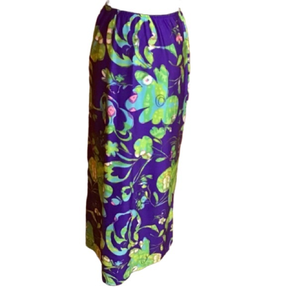Vintage Dresses & Skirts - Vintage 70s Hawaiian psychedelic sexy retro skirt